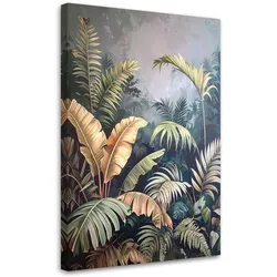 WANDBILD, Palm- und Bananenblätter Dschungel