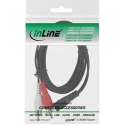 INLINE Cinch/Klinke Kabel, 2x Cinch St / 3,5mm Klinke St, 5m