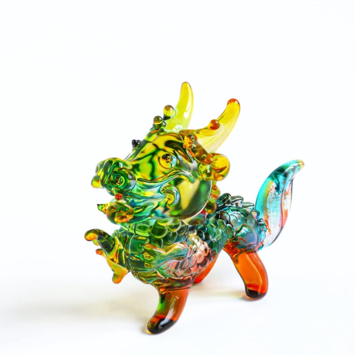 Cosensi Crystal Glass Dragon - Handgemaakt Collectible Beeldje - Kleurloos