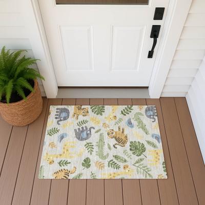 Addison Rugs Machine Washable Indoor/ Outdoor Whimsy Safari Animals Chantille Rug