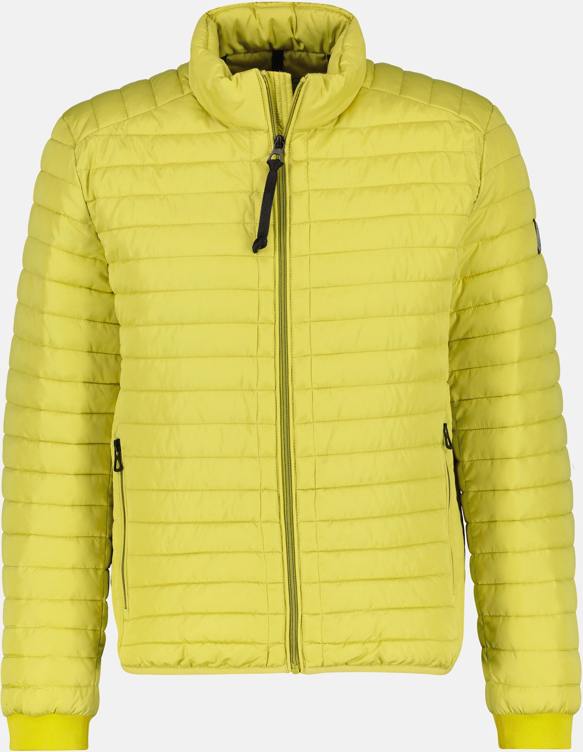 Steppjacke LERROS "Leichte Steppjacke, wattiert", Herren, Gr. S, gelb (lemongrass), 100% Polyester, Jacken Steppjacke lemongrass S