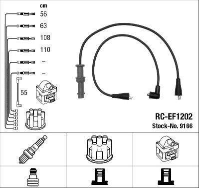 Ngk Zündleitungssatz 9166 Für Subaru