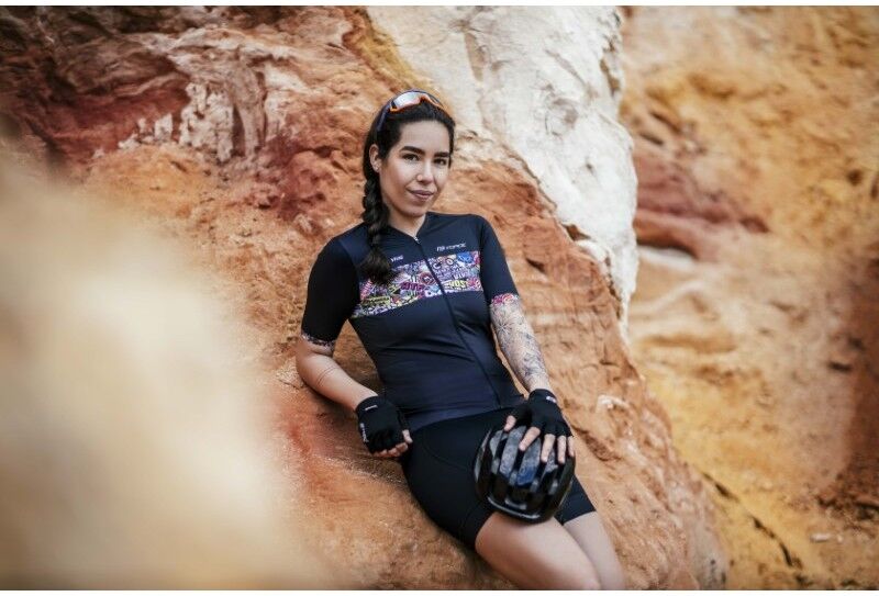 Force Maglia ciclismo  donna VIVID nera