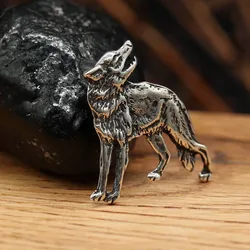 Drachensilber Wolf Schmuck Anhänger 925 Silber Kettenanhänger - Silber