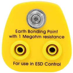 ESD Erdungsstecker, Schutzkontakt, 1MΩ, gelb