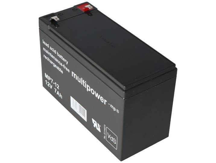 MultiPower MP7-12 - Accu - 12V 7000mAh Faston 4.8 mm