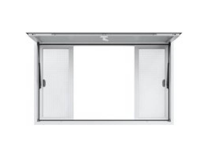 VEVOR Fenêtre de Concession 152,4x91,5 cm, Fenêtre de Service pour Camion Restaurant en Alu, avec 4 Fenêtres Moustiquaires Coulissantes Horizontale, Porte Auvent et Crochet de Traînée, Jusqu'à 85º