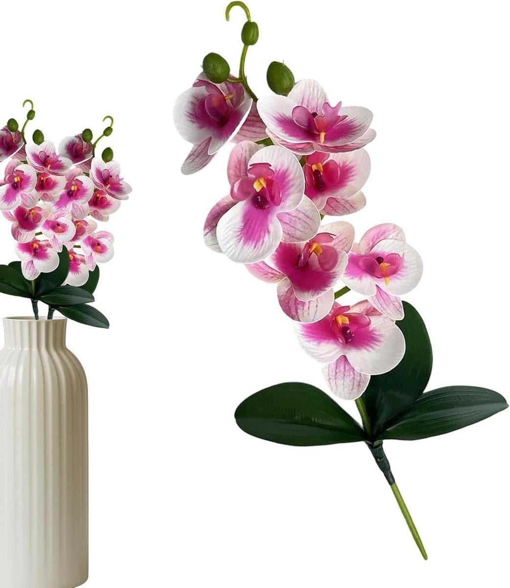Realistische kunstbloemen orchidee in lila, Hoogte: 40 cm