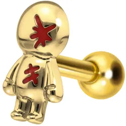 Titan Ohrpiercing mit Innengewinde PUPPE