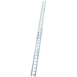 Krause Corda Seilzug-Leiter,Alu Anlegeleiter, Schiebeleiter, 2x16 Sprossen, Läng...