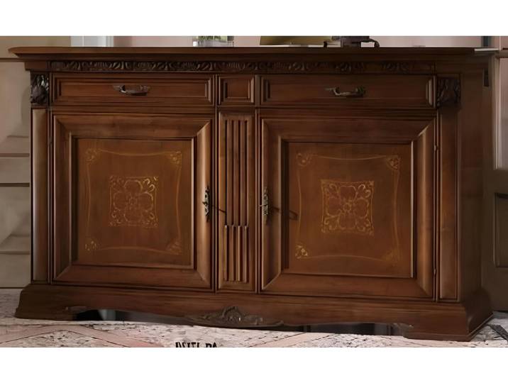 Xlmoebel Kombikommode Klassische Anrichte aus hochwertigem italienischem Holz (Anrichte, Kommode), Hergestellt in Italy