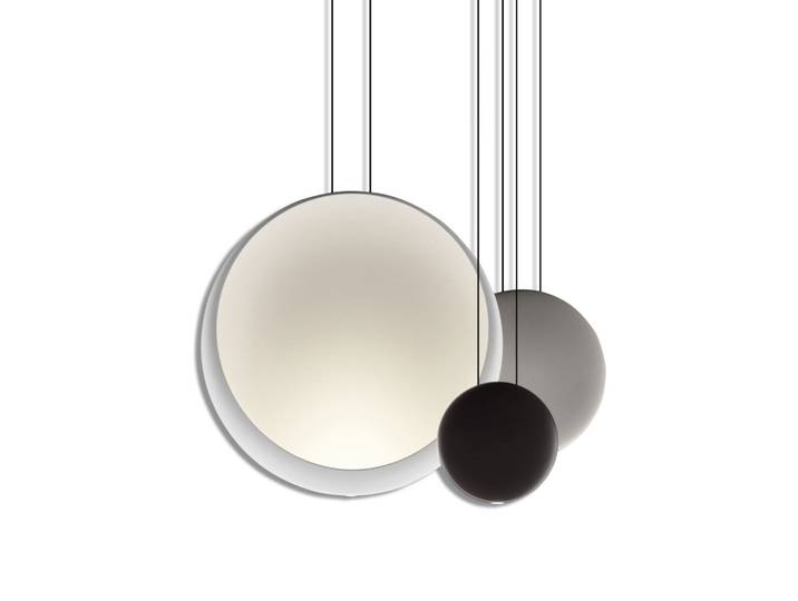 Cosmos LED-Hängeleuchte, hellgrau, 65 cm - Vibia - Wohnzimmer - Design - Kunststoff - Mehrflammig