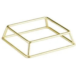 APS Buffetständer MULTI - Metall, 18 x 18 cm, Höhe 5 cm, gold, stapelbar, anti Rutsch beschichtet