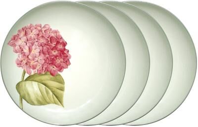 "Noritake Colorwave Set of 4 Floral Accent Plates, 8-1/4"""
