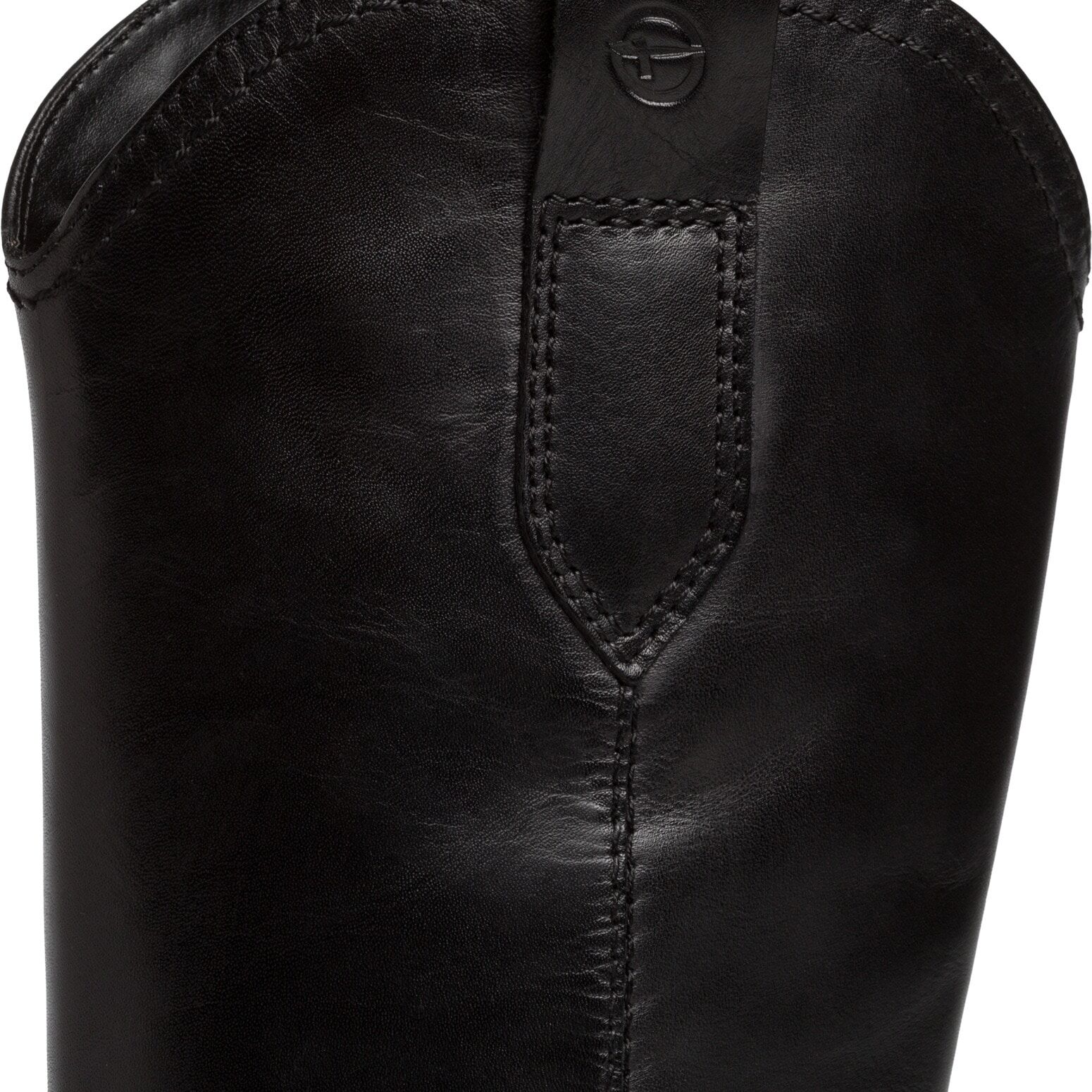 Westernstiefel TAMARIS, Damen, Gr. 36, Textil, schwarz, Glattleder, unifarben, Schuhe Westernstiefel, Blockabsatz, Langschaftstiefel mit Ziernähten, in spitzer Form schwarz 36, Textil