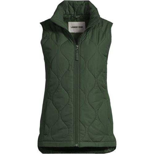 Isolierte Steppweste FeatherFree in Petite-Größe, Damen, size: petite, Grün, Polyester, by Lands' End