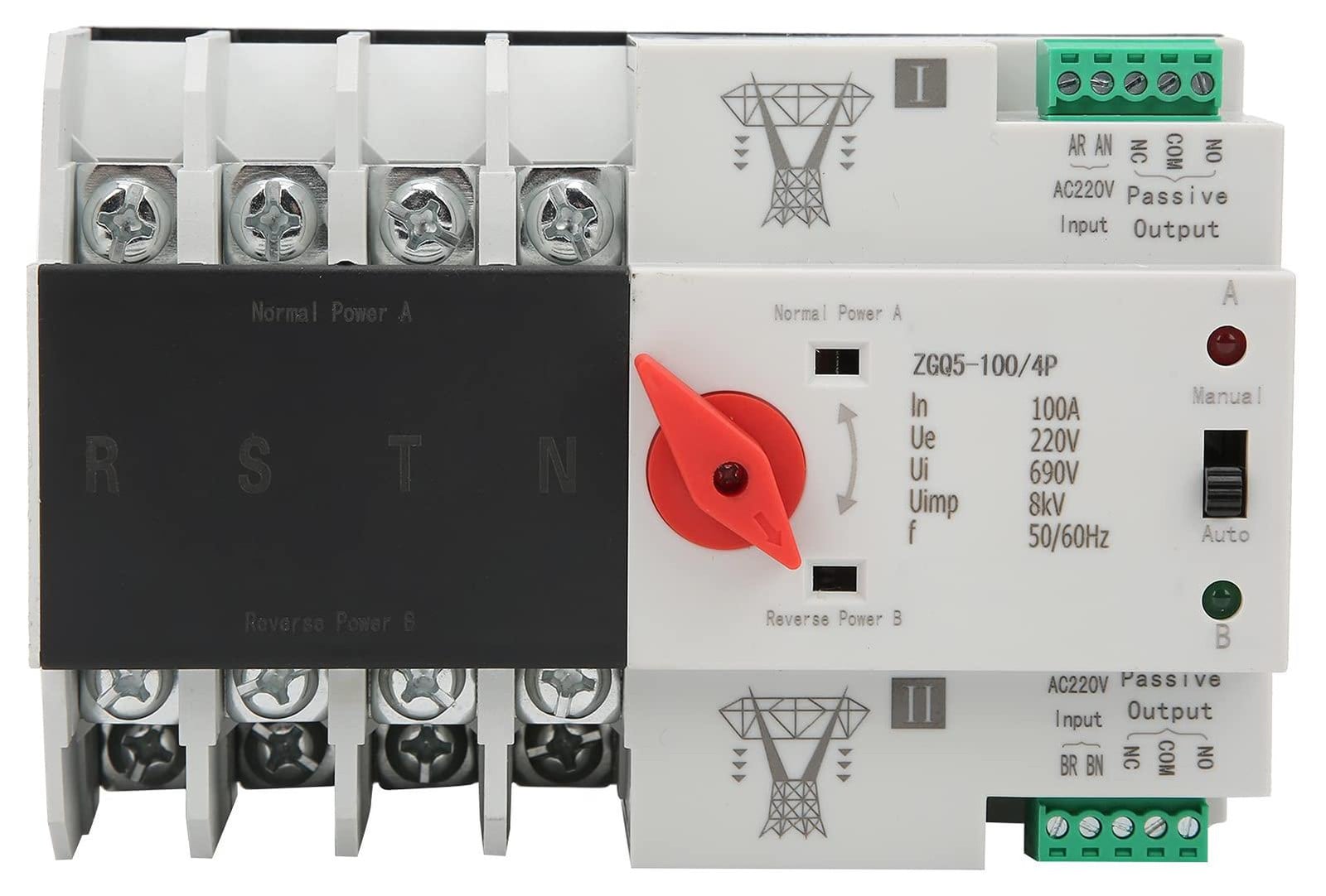 Lustrens 220V Dual Power Automatische Omschakelaar