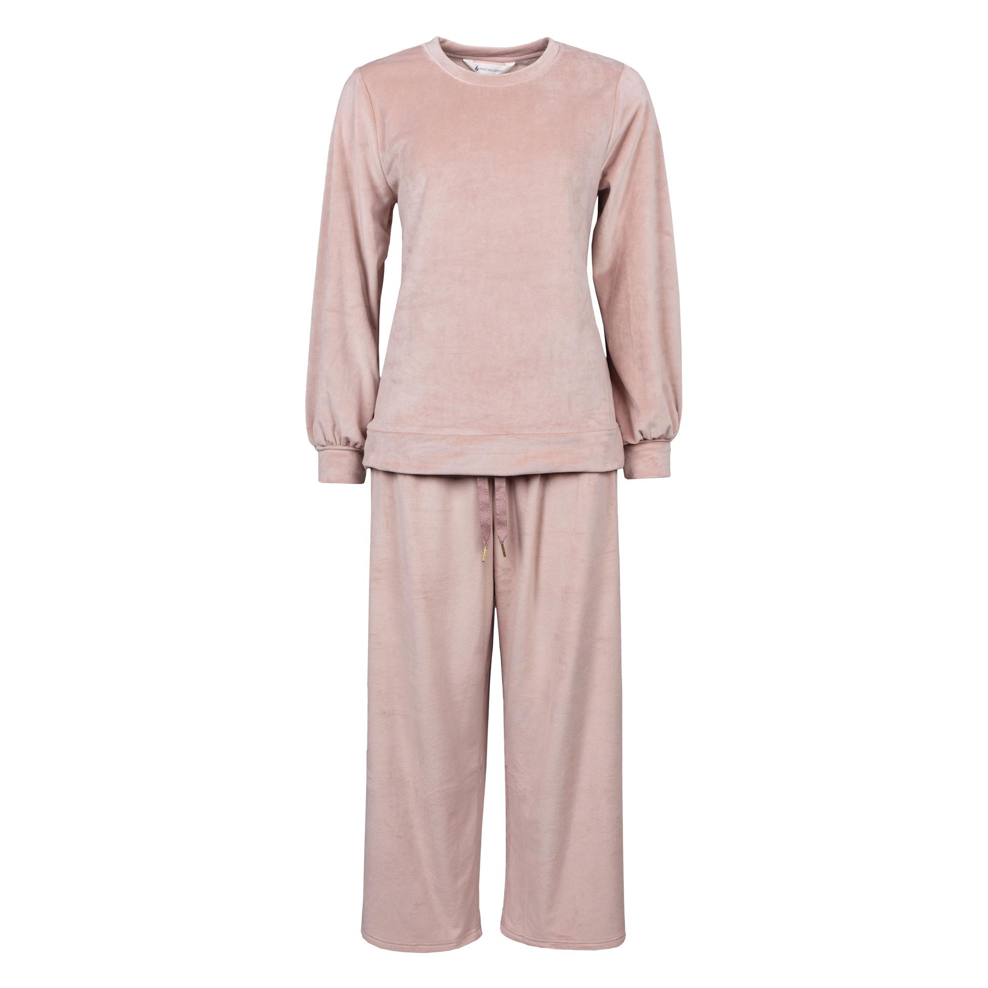 Dames Winter Loungewear Comfortabele Set | Zielverwarmende Thermo Roze Pyjama Set