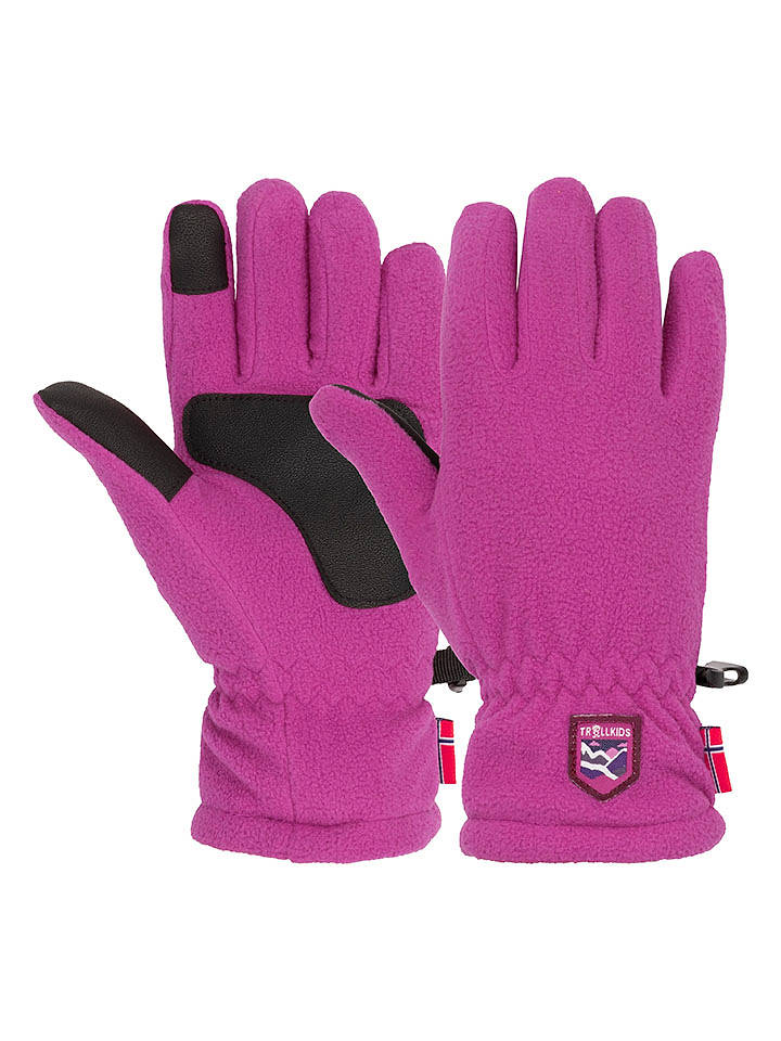 Trollkids Fleece-Handschuhe "Eikedalen" in Beere - 5