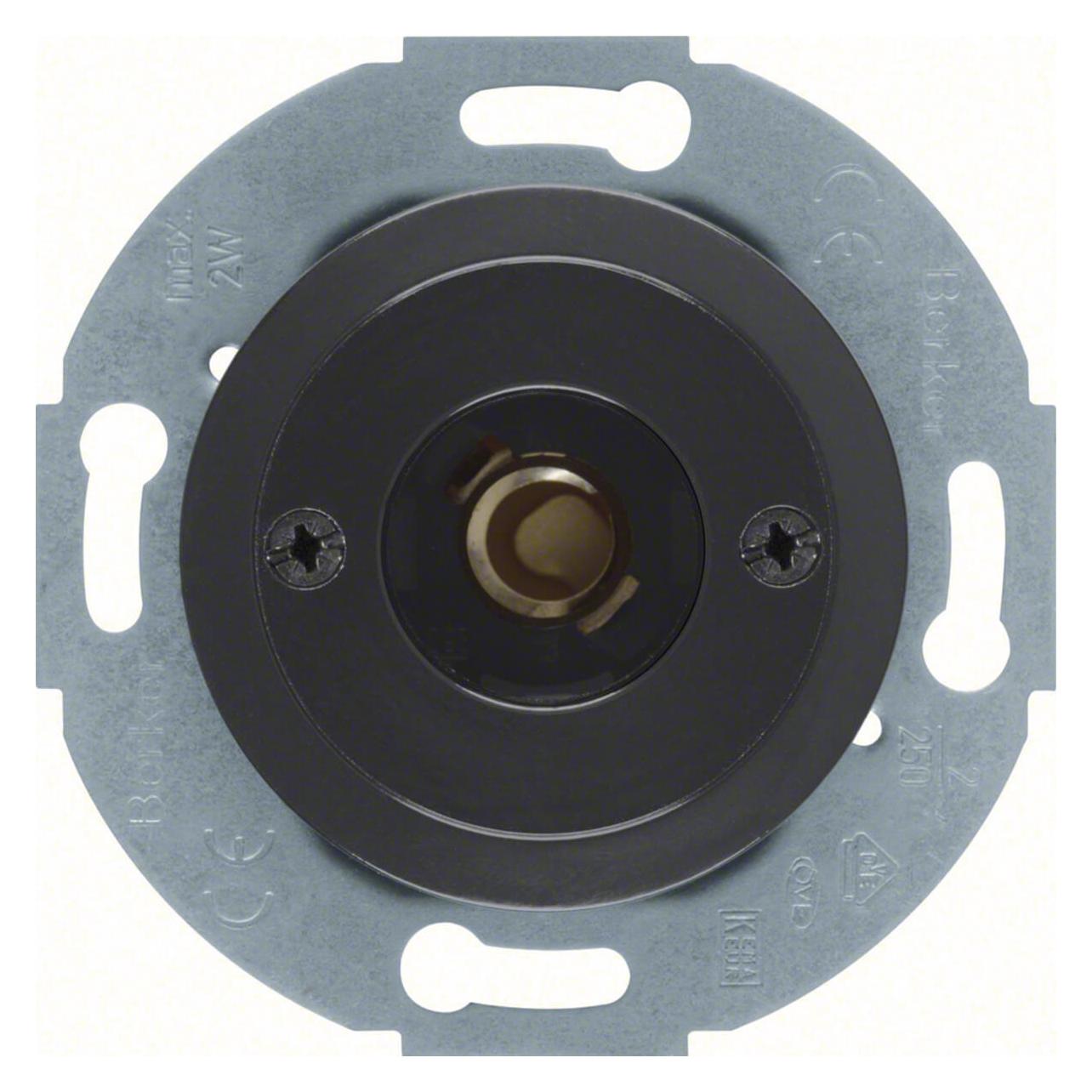 Berker S1930 Drucktaster und Licht- 510401 signal E10 schwarz Schliesser (510401)