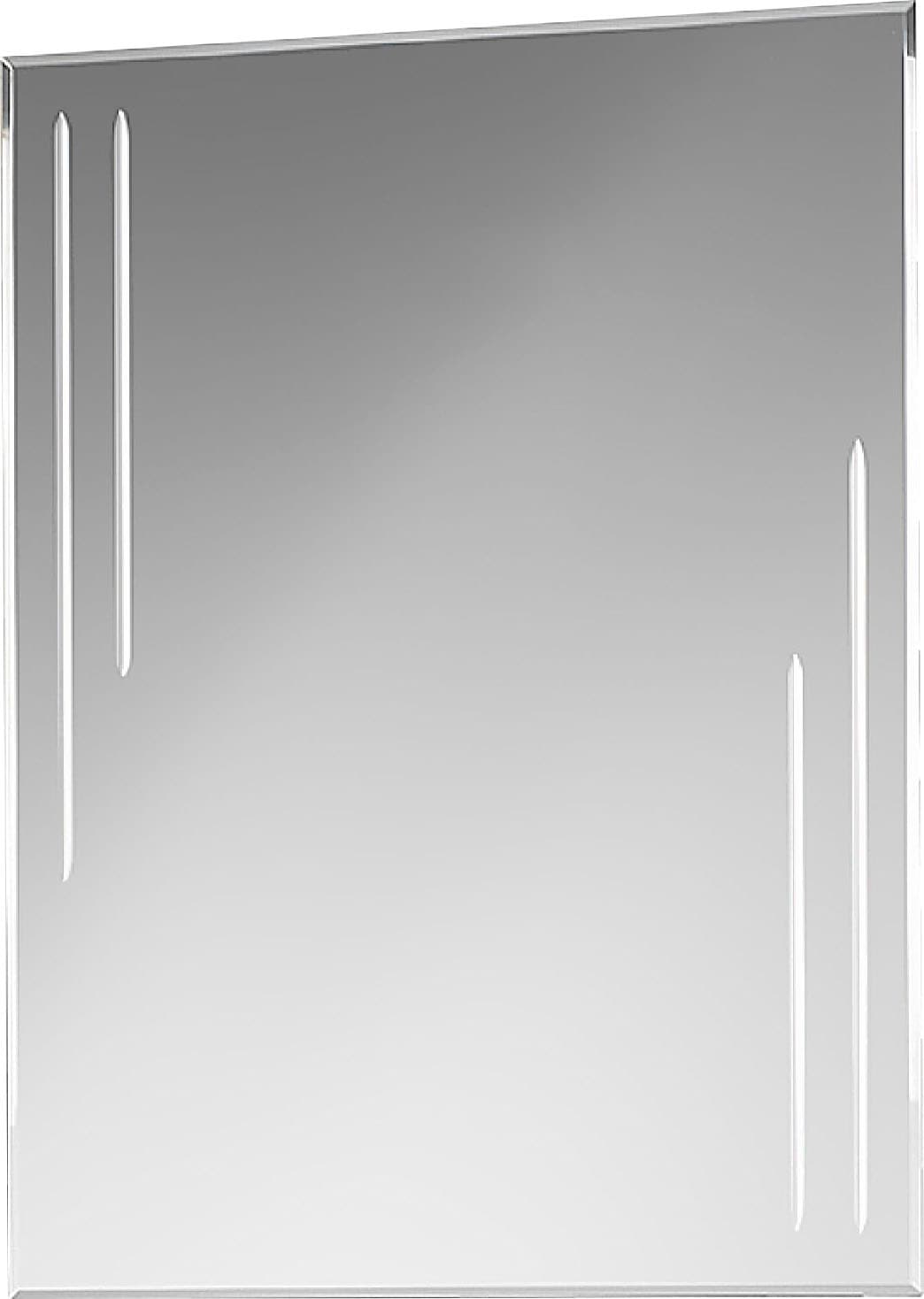 Badspiegel JOKEY "Baikal", silber (silberfarben), dekorative Fräsungen, Spiegelglas, Spiegel, Badspiegel, 45 x 60 cm silberfarben dekorative Fräsungen