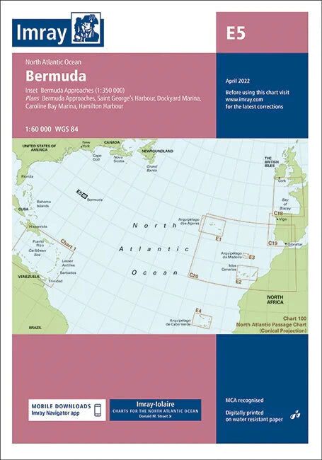 Carte marine E5 - Bermuda 1/60   Imray