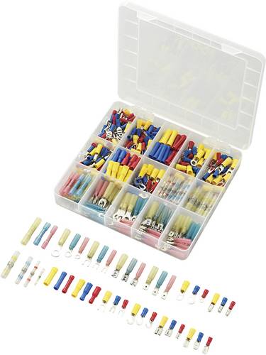 TRU Components 739925 Quetschverbinder-Sortiment 0.50mm² 2.50mm² Blau, Gelb, Rot, Weiß 382St.