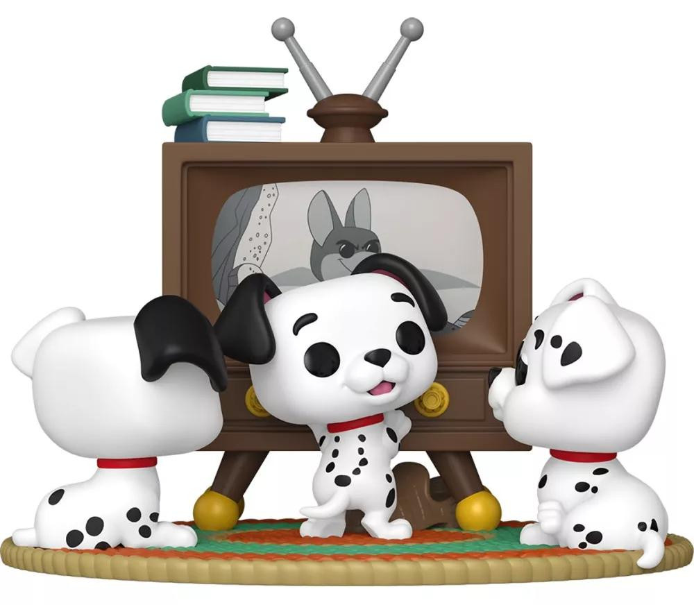 Funko POP! Moment Disney 101 Dalmatiërs Rolly, Patch en Lucky met televisie