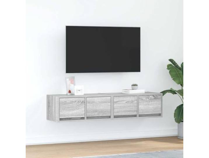 HEFZGDB TV-Schränke 2 STK. Grau Sonoma 60x31x25,5 cm Holzwerkstoff Wandschrank Sideboard mit Stabiler Oberplatte und reichlich Stauraum für Multimedia Aufbewahrung