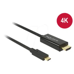 DELOCK 85258 - USB C Stecker auf HDMI Stecker, DP Alt Mode, 1 m