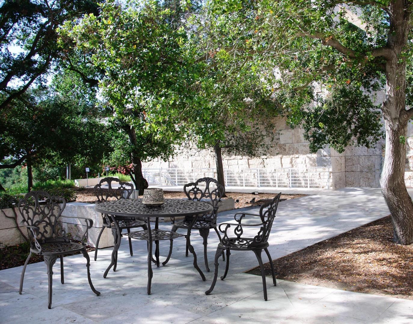 Outdoor Tisch Victoria Ø110x72cm Rund aus Aluminium Anthrazit pulverbeschichtet
