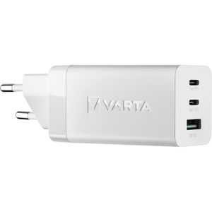 Varta USB-Ladegerät High Speed 57956, 65 Watt, 2x USB-C und 1x USB-A, 3 Ports, Schnellladegerät