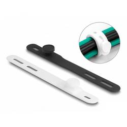 Delock 19005 Kabelbinder 118 mm 12 mm Schwarz, Weiß flexibel, Wiederverwendbar 10 St.