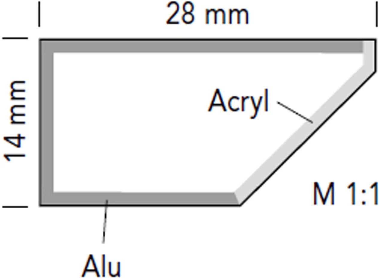 Sprinz Abdeckrahmen 160 cm mit LED Beleuchtung, Weißlichtadaption und Dimmung, Badmöbel, XLL1600, alu matt