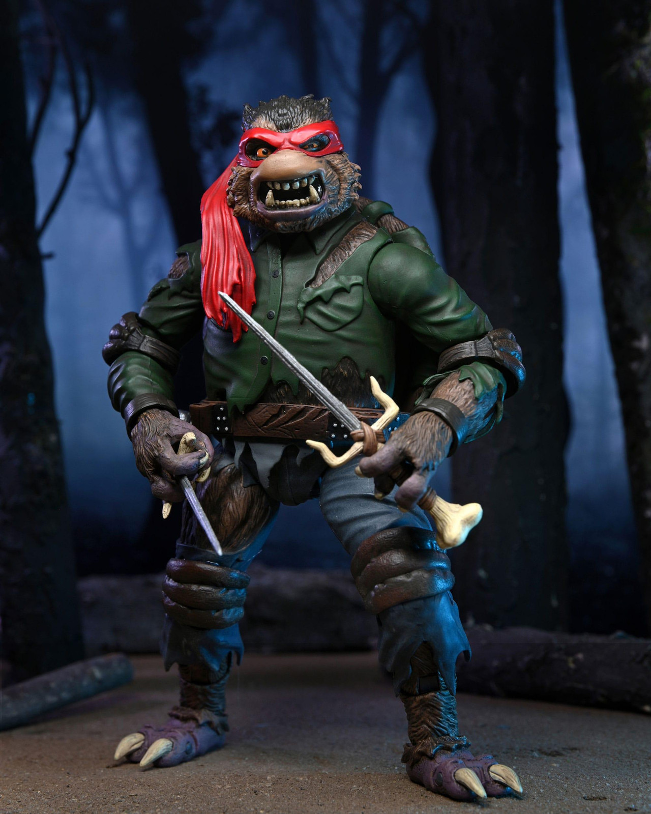 NECA Universal Monsters x Teenage Mutant Ninja Turtles Ultimate Raphael als The Wolfman actiefiguur, 18 cm