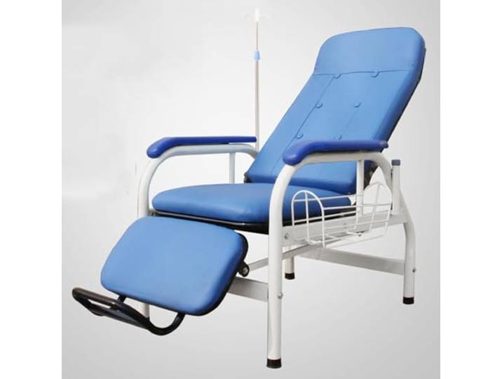 Blood Drawing Chair with Adjustable Armrests & Steel Frame(Full Reclining Chair With Black)