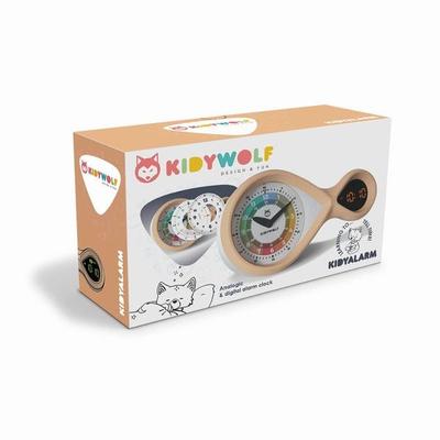 KIDYWOLF - Analoger & digitaler Wecker rosa