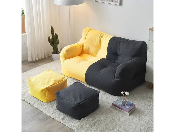 Canapé double simple et compact, pouf, chaise longue, style tatami, pour balcon, chambre, salon, chambre d'enfant