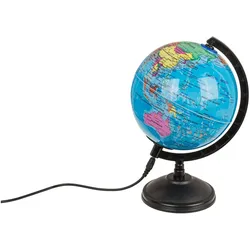 Ootb, Tischlampe, Tisch-Leuchte mit LED, Globus, H: ca. 15,5 cm