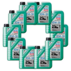 10x Rasenmäheröl LIQUI MOLY 1273 Gartengeräte-Öl 10W-30 Motoröl Rasenmäher Öl 1L