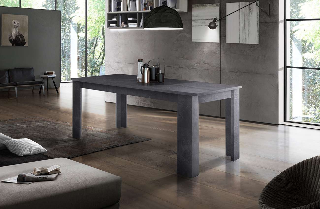 Esstisch HOME AFFAIRE "JESI", grau (zement, zement, zement), B:140cm H:75cm T:90cm, Tische, Esstisch
