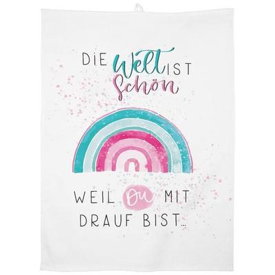 GRUSS & CO 47093 Geschirrtuch Die Welt ist schön
