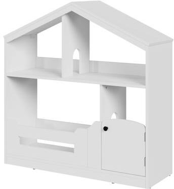 Garvee 2-Tier Wooden Kids Bookshelf w/ Sensor Light, Toy Storage Organizer Rack
