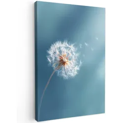 LEINWANDBILD Löwenzahn - Wind - Blau Wanddeko 40x60 cm