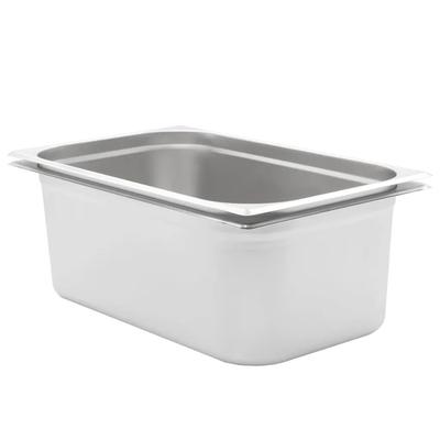 Helloshop26 - 2er-Set stapelbare Gastronorm Behälter 530 x 325 x 200 mm praktisch vielseitig aus Edelstahl silber 02_0045983