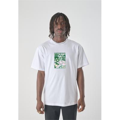 T-Shirt CLEPTOMANICX "Gamer", Herren, Gr. M, weiß, 100% Baumwolle, bedruckt, normal, Rundhals, Shirts T-Shirt, mit lässigem Frontprint