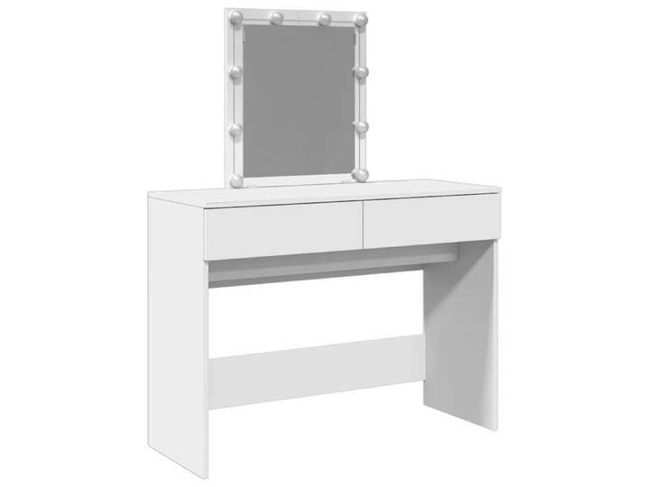 Top 2026@Meuble de chambre/Table de maquillage Blanc - SWEETY® Coiffeuse avec LED blanc 100x40x130cm 341214