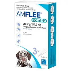 AMFLEE combo 268/241,2mg Lsg.z.Auf.f.Hunde 20-40kg 3 St