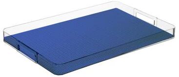 Kraftware Fishnet Rectangular Lucite Serving Tray