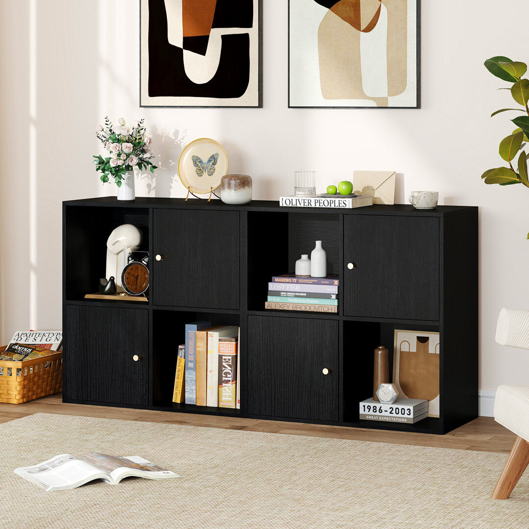 Metro 60cm H x 60cm W Cube Bookcase Black 60cm H X 60cm W X 29cm D